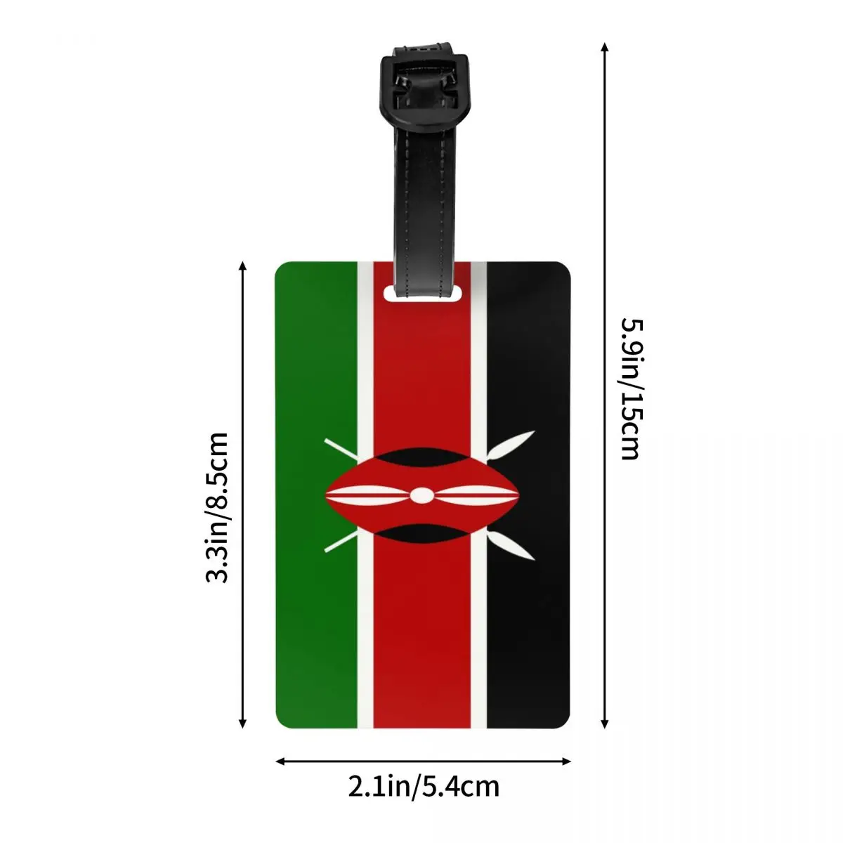 Plakietka bagażowa z flagą Kenii, niestandardowa karta identyfikacyjna z etykietki na bagaż patriotycznym