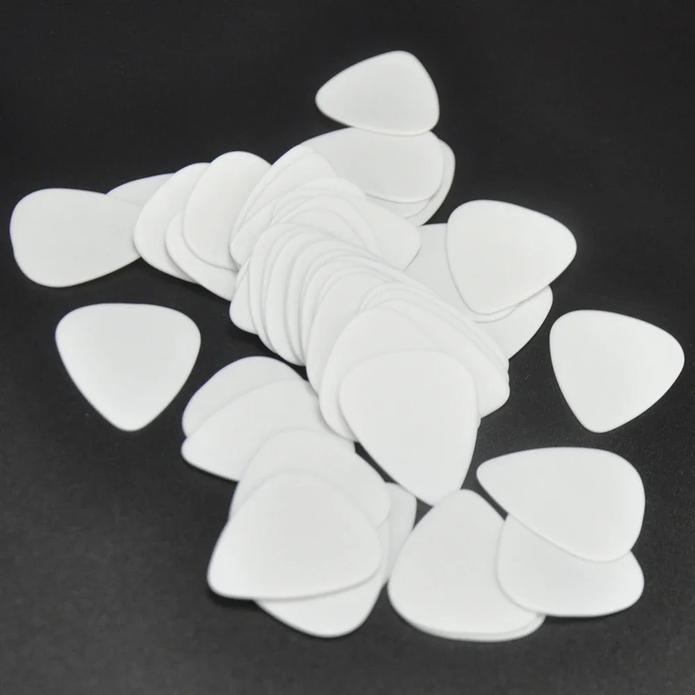 Lots of 100pcs Solid White Gauge 0.46mm / 0.71mm / 0.96mm / 1.2mm ABS Guitar Bass Picks Plectrums