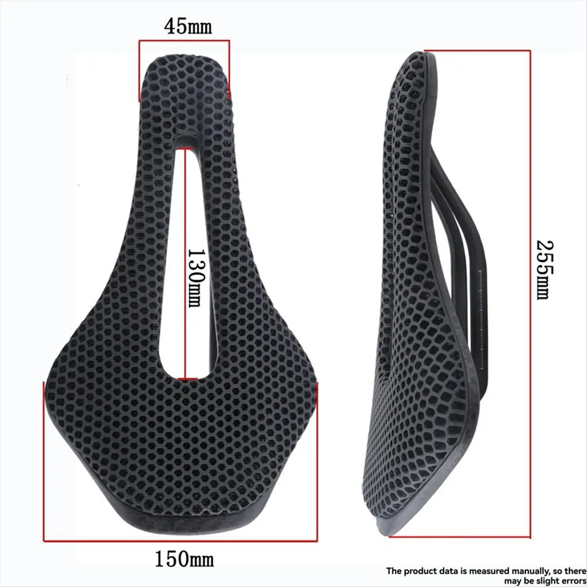 A67T NEW 3D Printed Bicycle Saddle Ultralight Carbon Fiber Hollow Comfortable Breathable Gravel Road Bike Cycling Seat Parts