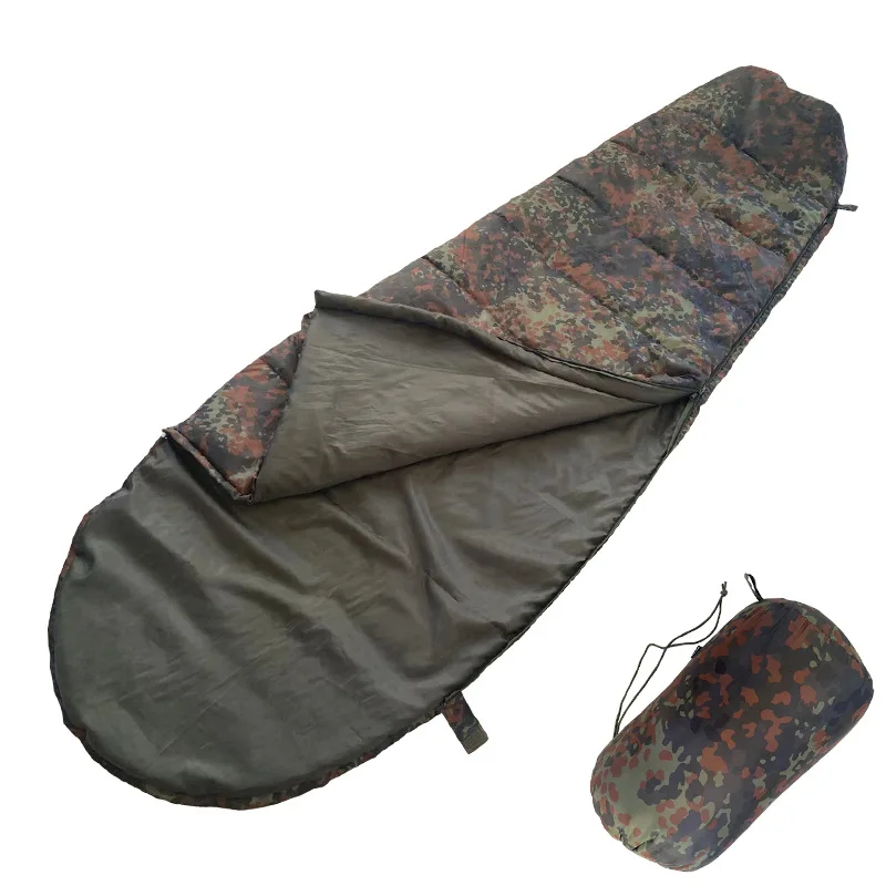Factory Price Wholesale Green Cold Weather Sleeping Bags With Carry Bag Camping Hiking Keeping Warm Adult Sleeping Bags