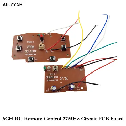 【Z】HMA76-6CH 2.4G Remote Control High Quality 27MHz Circuit PCB Transmitter Receiver Board For RC Car Remote Control Toys Parts