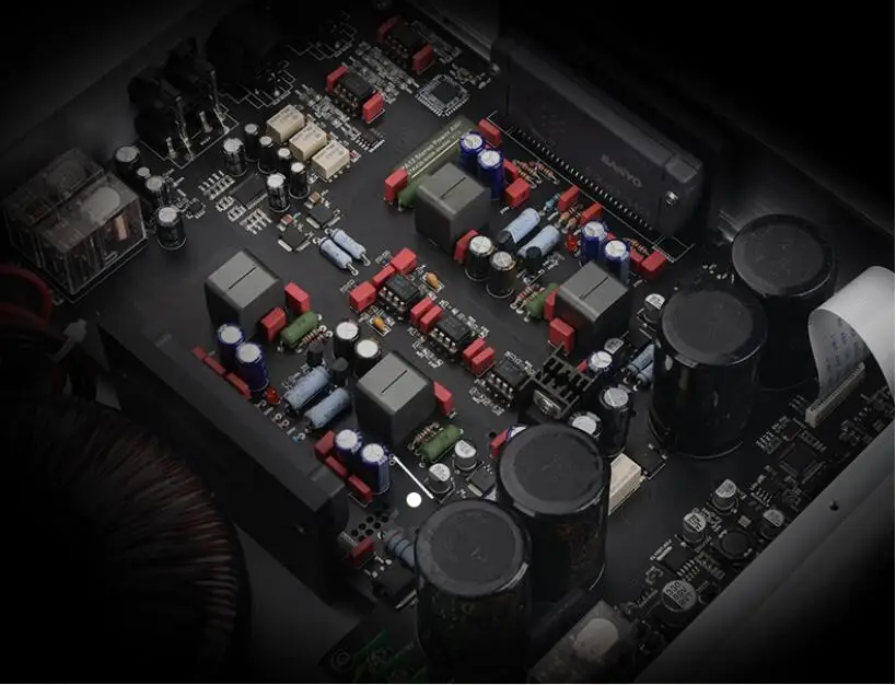 عالية الطاقة ثنائي النواة STK428-640 hifi متوازن تماما 400 واط * 2 مكبر كهربائي ستيريو المنزلية مع جهاز التحكم عن بعد