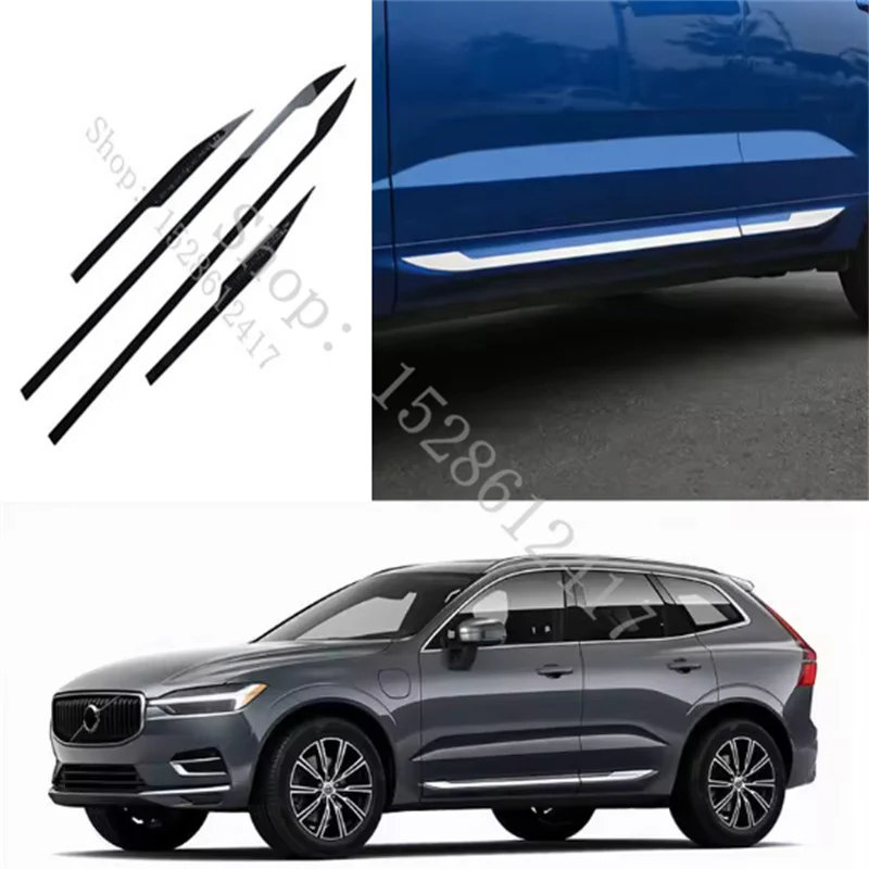 

Автомобильные аксессуары для Volvo xc60 2018 2019 2020 2021 ~ 2026 из нержавеющей стали, боковая дверь кузова, декоративная яркая полоса для предотвращения столкновений