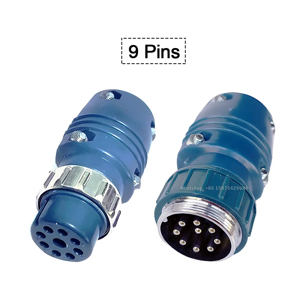 MAG Welding Wire Feeder Control Cable Aviation Connector 2 Pins 6 Pins 9 Pins Plug Socket CO2 Gas Shielded Welding Accessories