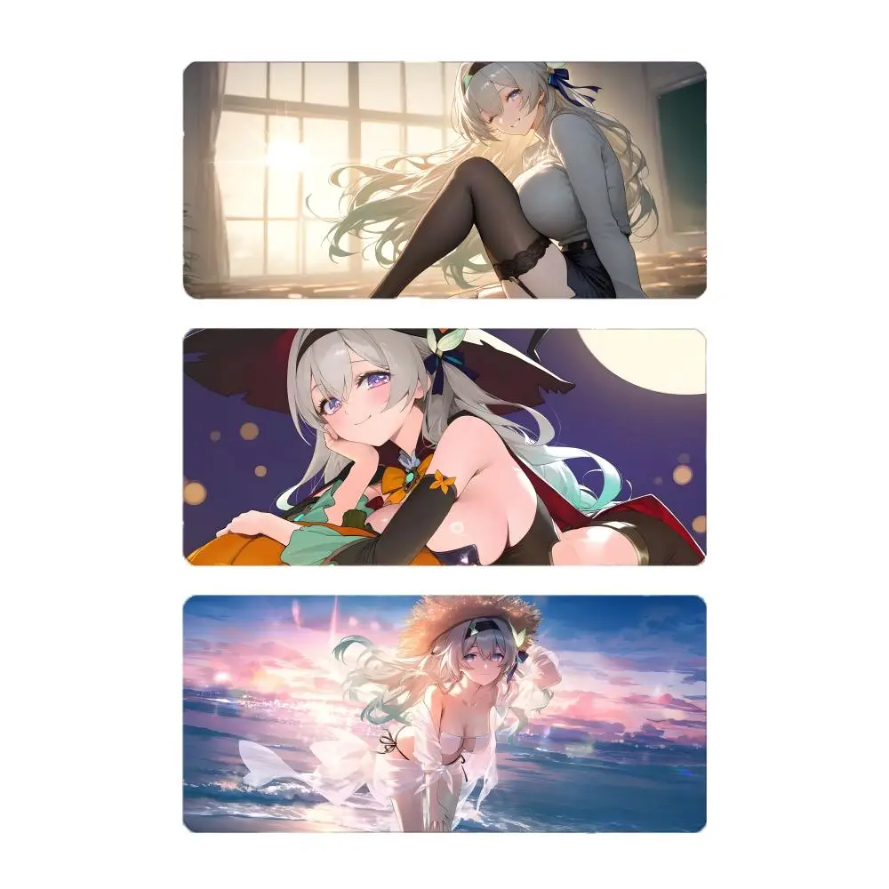 space rpg cute girl H-Honkai Star Rail Firefly Mouse Pad Large Gaming Mousepad with Stitched Edges Thickened Desk Mat PC