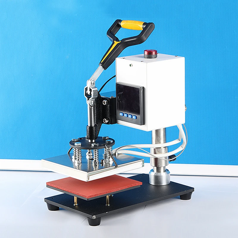 LY Pneumatic Manual Digital Display Cut Embossing Machine 150x150mm Heat Press Sewing Transfer Sublimation for DIY T-Shirt