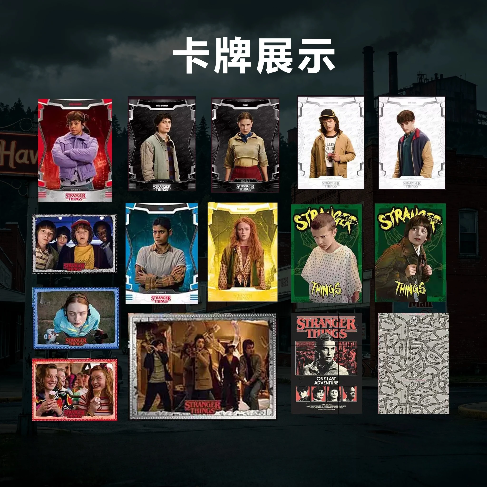 Authentic Stranger Things Retro Series Collectible Trading Cards Popular American Drama Character Shiny Cards Collection Gifts