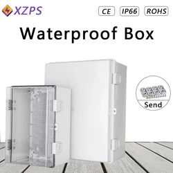 IP66 Waterproof Junction Box Gray/Transparent Electrical Enclosure ABS Plastic Connections Box Outdoor Power Distribution Case