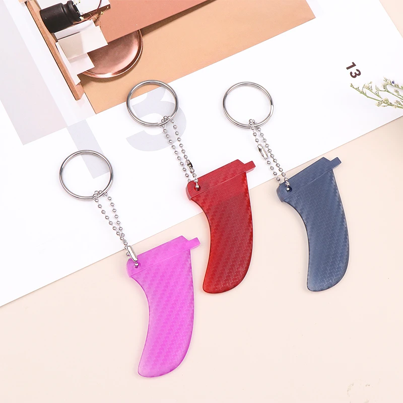 Surfboard Fins Key Chain Small Cute Single Fin Keyring Gift For Family Or Firends