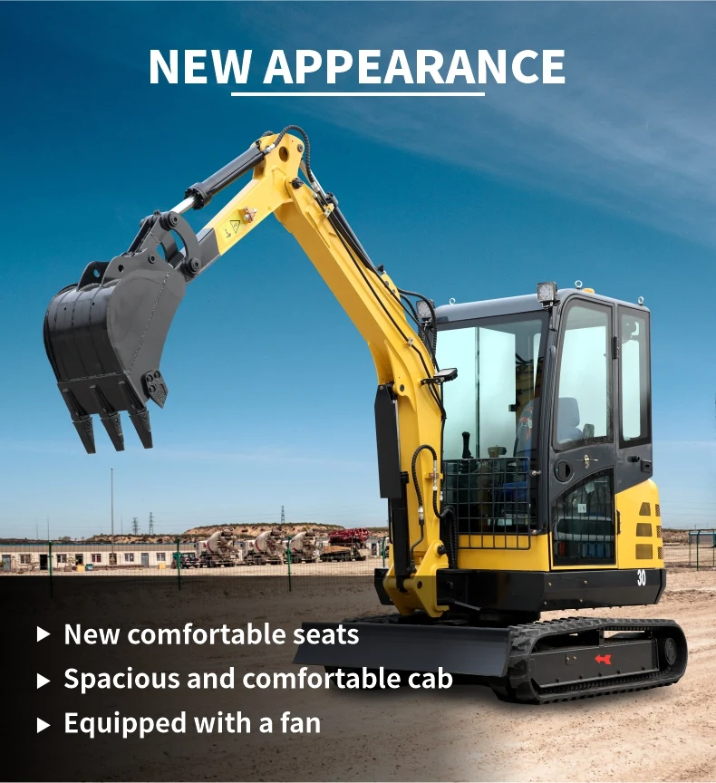 Customized 1.5 T Mini Excavator with Cab Low Noise Version Reinforced Boom for Building Foundation Mini Small Crawler Excavator