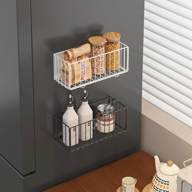 Magnetic Shelf Folding Basket Movable Multifunctional Washing