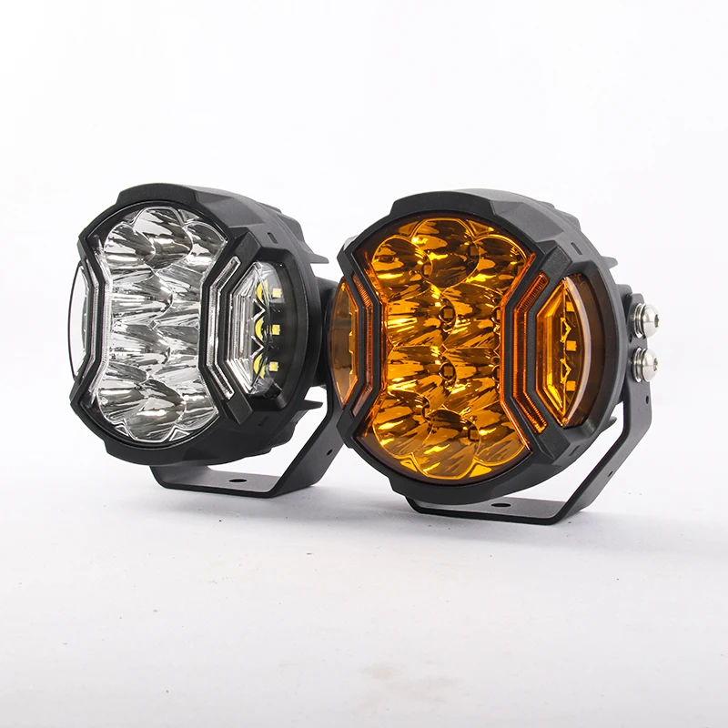 Super Bright DRL 80W 7 Inch Led Work Light Offroad 5953Lumens Led Driving Light For Trucks Off-road Light