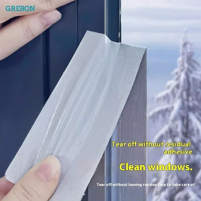 Self-adhesive Window Sealing Tape Air Leakage Resistant Wind-proof Tape Waterproof Edge Gap Leakproof Cold-proof Sealing Strips