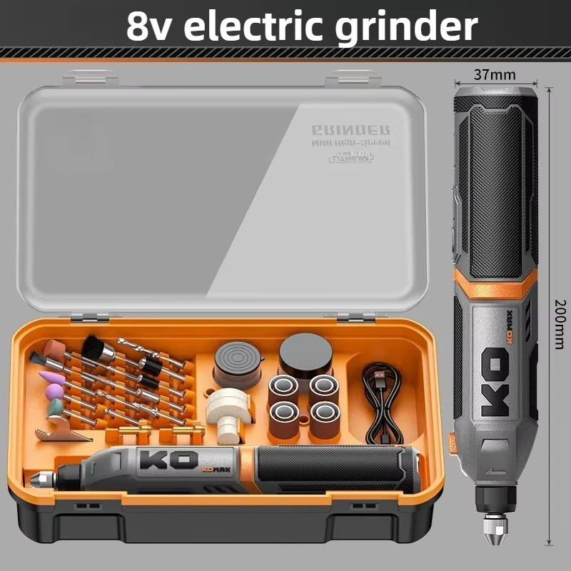 

Cordless Rotary Tool 8V Li-ion Electric DIY Mini Grinder Kit 8 Variable Speed USB Charging Multi Grinder Grinding Pen Set
