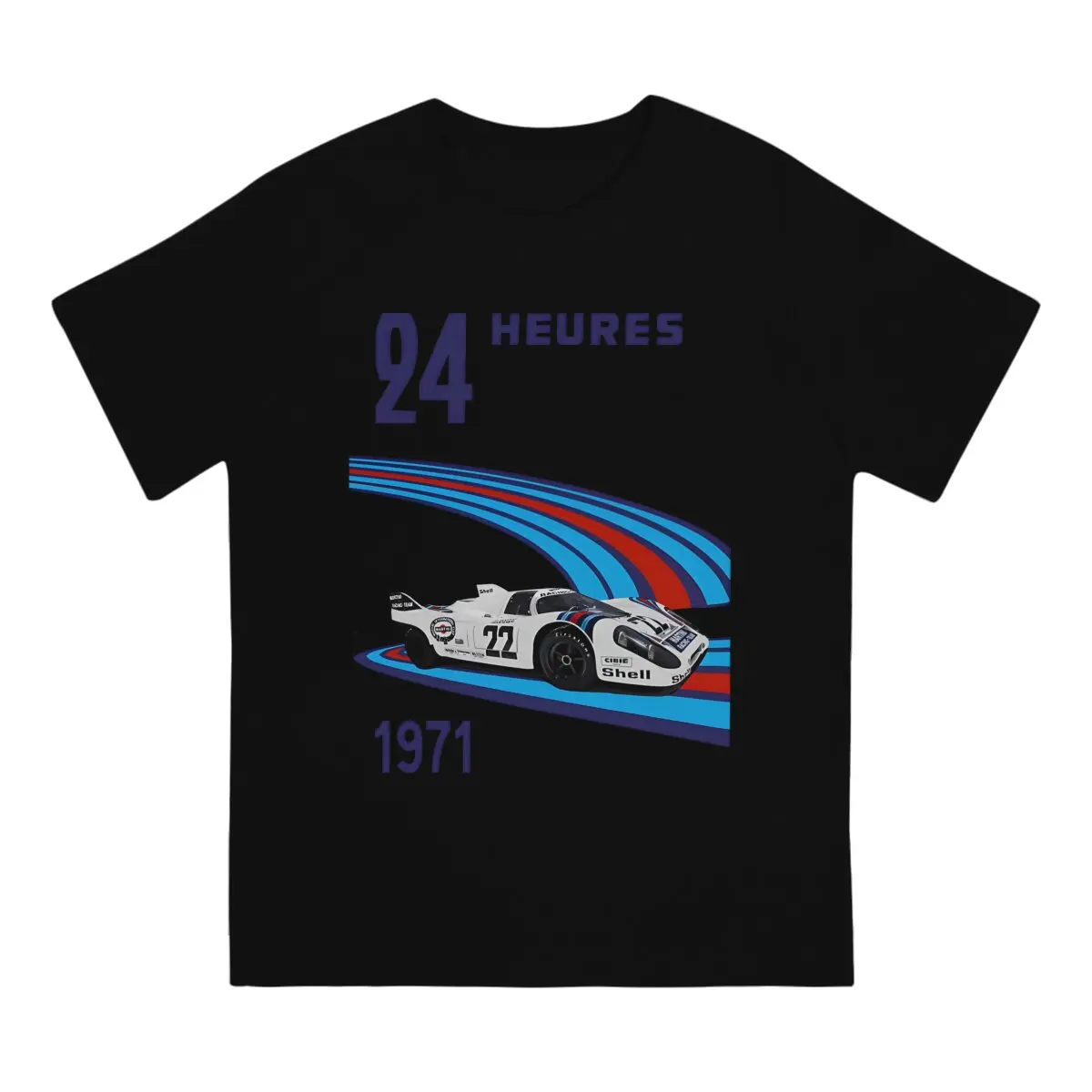 Martinis Race TShirt for Men Martini Racing Porsche 917 1971 Basic Summer Tee T Shirt High Quality Trendy Fluffy