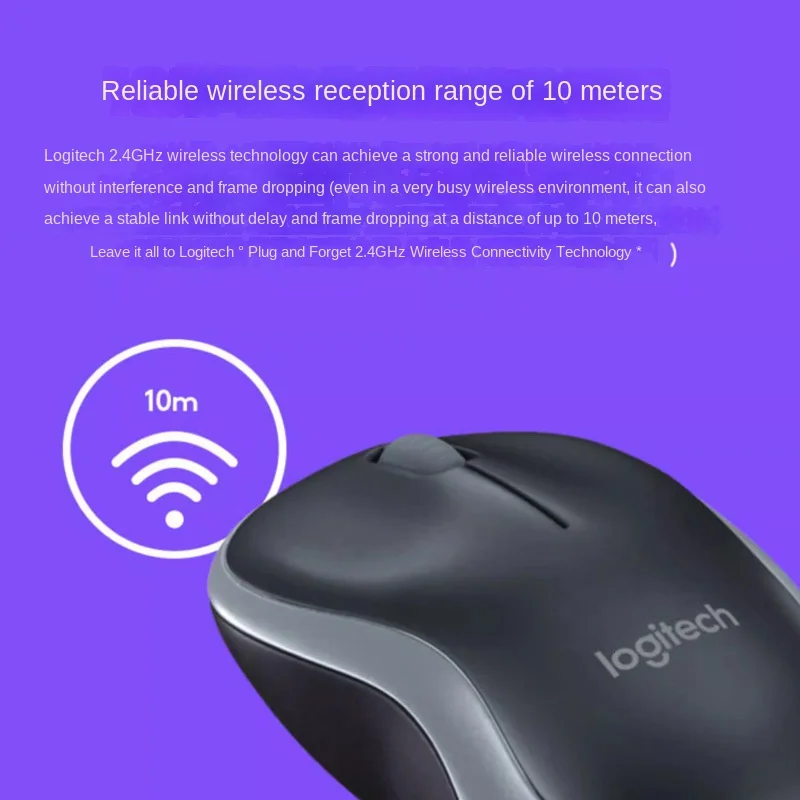 로지텍 M185, M186 무선 마우스, 노트북 데스크탑 컴퓨터, 가정 사무실 휴대용 옵토일렉트로닉스