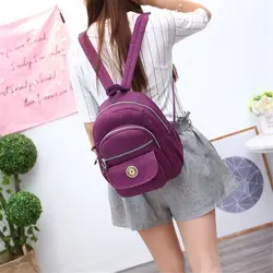 Fashion Women Oxford Cloth Backpack Mini Shoulder Bag Purse Small Backpack Shoulder Rucksack Outdoor Travel Bag