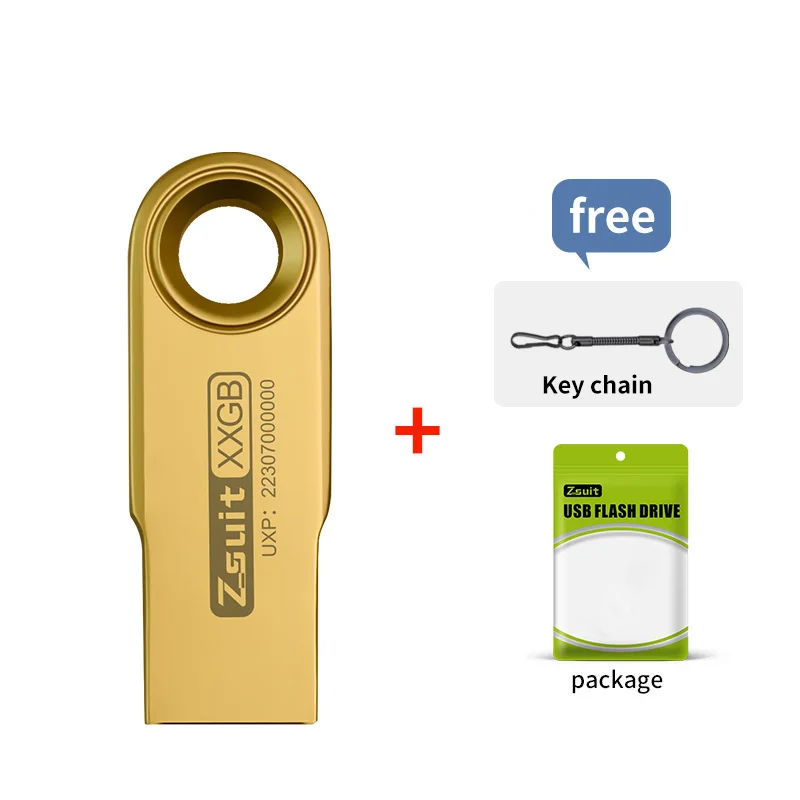 ZSUIT 10 stks/partij Metalen USB Flash Drive 64GB Pen Drive 4GB 8GB 16GB Pendrive 32GB Memory Stick 128GB USB Opslag Stick Gratis LOGO