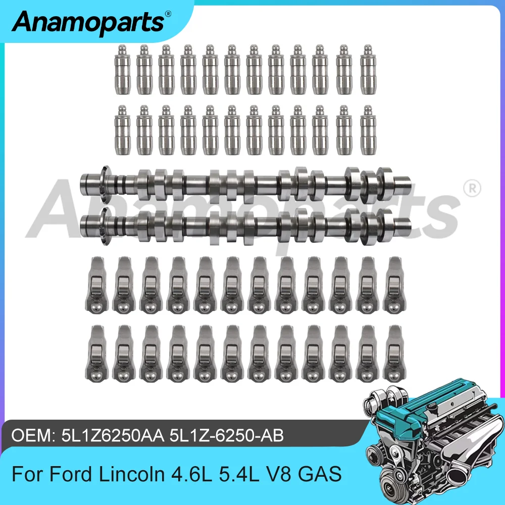 Kit de árbol de levas, elevadores de válvulas y conjunto de balancines para Ford Explorer F-150 Lincoln Navigator Mercury 4.6L 5.4L V8 GAS 04-10
