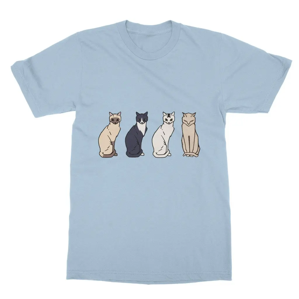 Sitting Cats Art Classic T Shirt Cat Lovers Gift Shirts 5 Star Reviews Worldwide Shipping