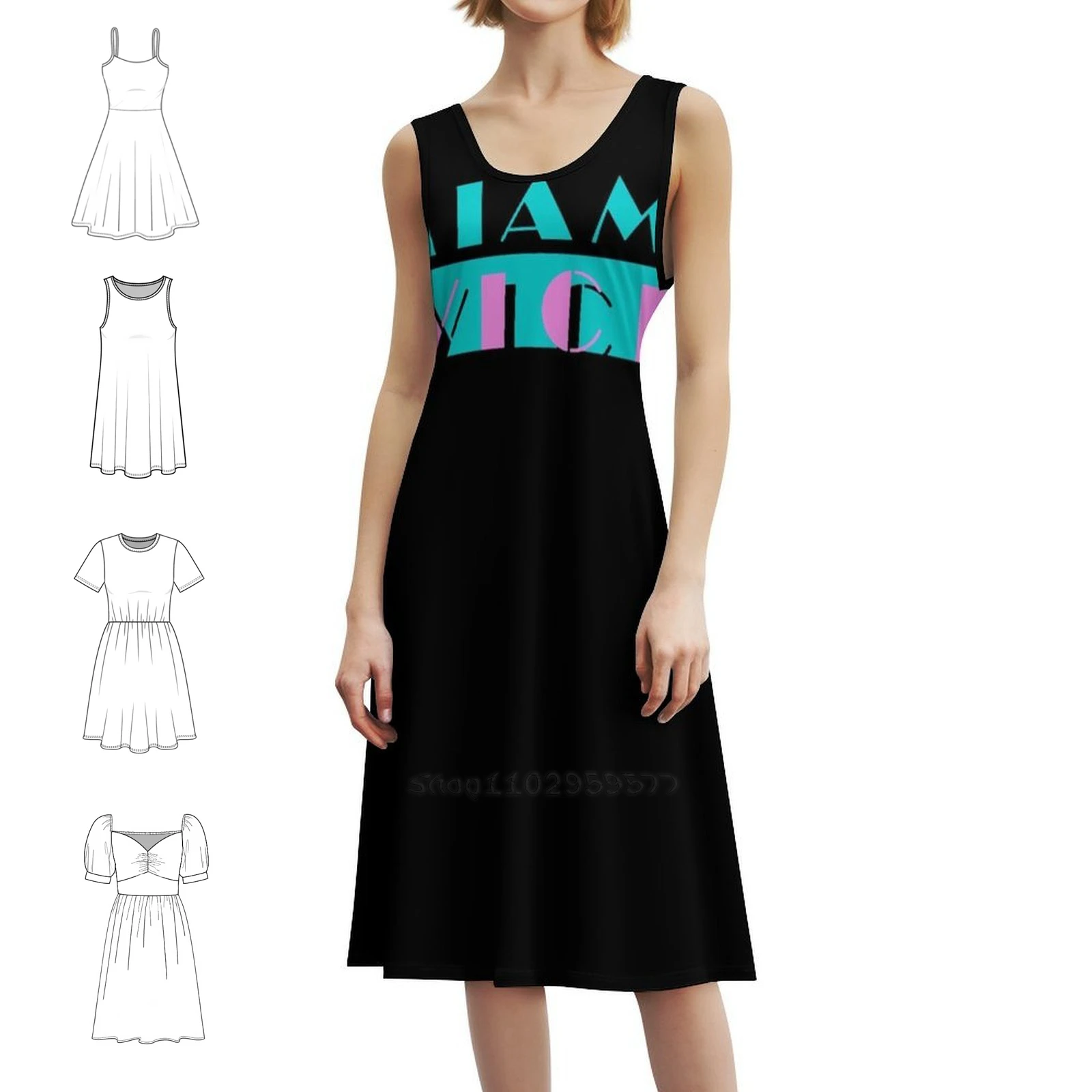 

Майами Полицейская серия 80-х годов Ретро платье с цветочным принтом для женщин Весна Лето Повседневное платье для вечеринки Майами Полицейская серия 80-х годов Ретро