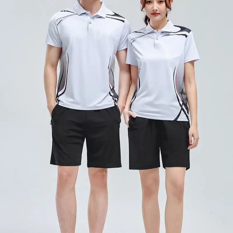 Summer Unisex Sports Tracksuit Set Men Women Running Gym Workout Team Uniform School Student Casual Short Sleeve Long Pants view 5
