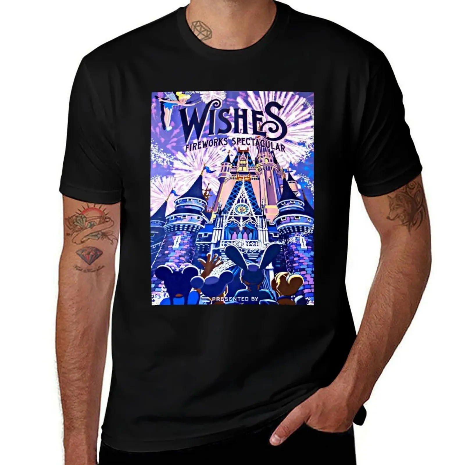 Wishes! Nighttime Spectacular Poster T-Shirt Soft Durable Cotton T-Shirt