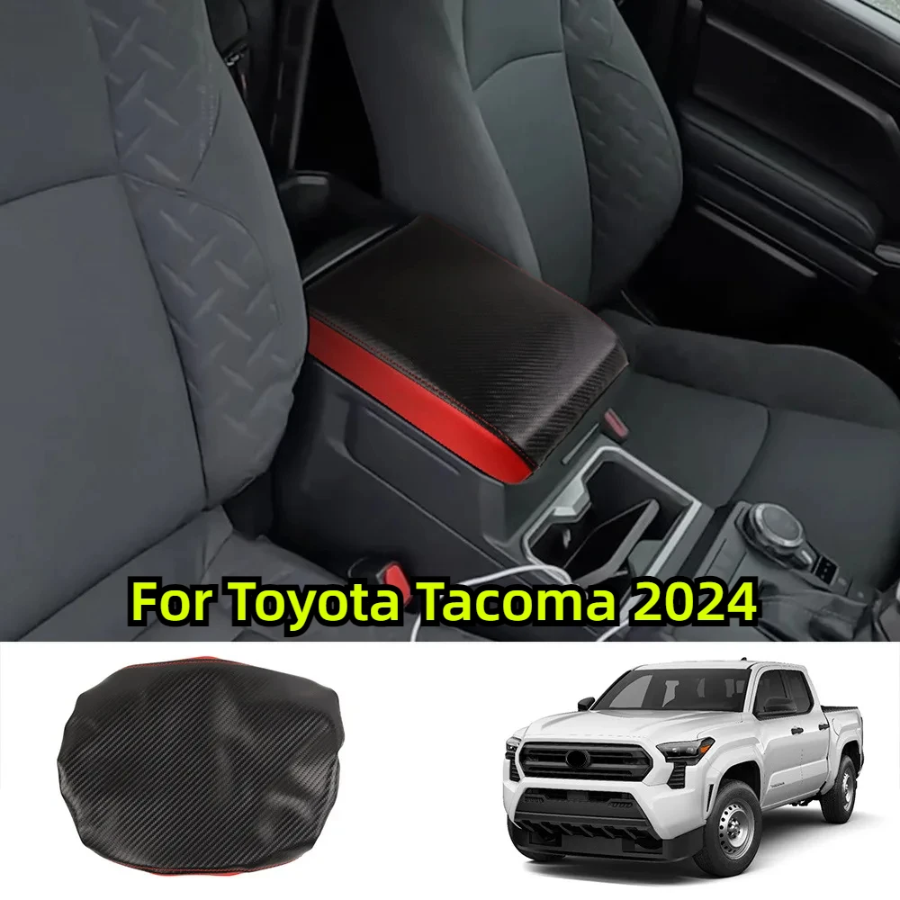 

Car Center Console Armrest Box Covers For Toyota Tacoma 2024 Leahter Anti-Scratch Center Console Cover Car Interior Accessories