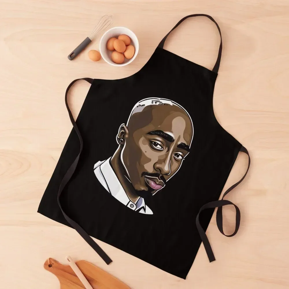 

American Rapper Cartoon Portrait Print Apron Goods For Home And Kitchen professional hairdresser Home Cleaning Cooking Apron