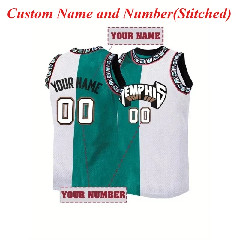 Custom Name and Number Embroidered Basketball Jersey Sports Uniform for Men Women Personalized Vest Make Your Own DIY Tank Tops