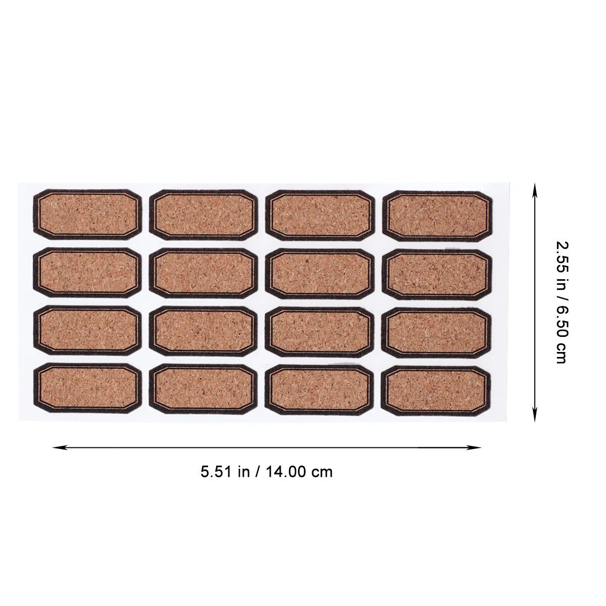 

2 Pcs Kraft Paper Wood Grain Label Office Gift Tag Stickers Name Blank Wooden Self-Adhesive Present