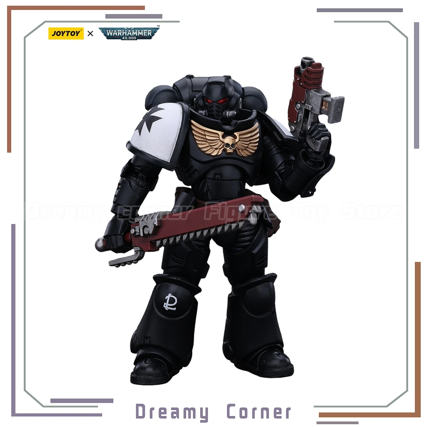 

【In Stock】JOYTOY Warhammer 40K Space Marines Black Templars Outriders Brother Valtus 1/18 Action Figure Model Toy