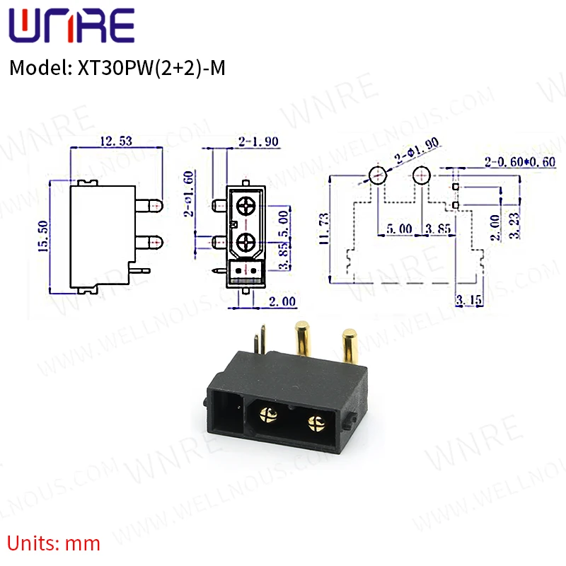 AMASS XT-30 Male Female Plug Series Anti-spark with Signal Probe Connector for Aeromodelling DIY Black/Yellow