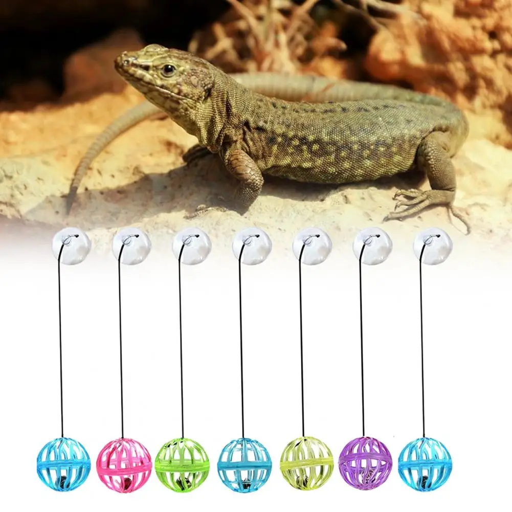 7 Pcs/Set Lizard Toy Bells  Colorful   Pet Bell Toys Anti-crack Pet Bell Toys