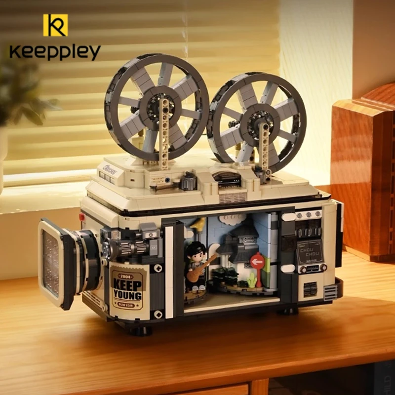 

keeppley projector building block classmate series tape player piano figure high difficulty building model children's toy