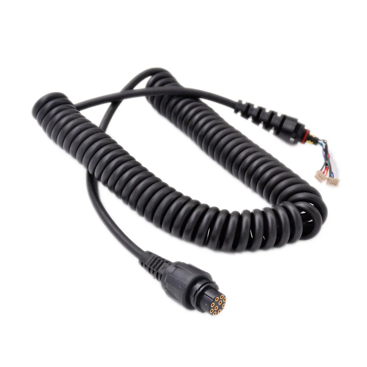 SM25A1 Microphone Extend Cable 10 Pins for Hytera MD650 MD655 MD652i Speaker Stretchable Spring Cord Connector Accessory