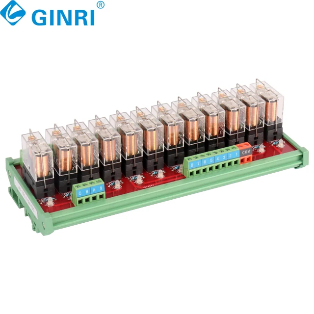 Ginri JR-12L1 DC12V,24V 12  Channels  Relay Module  Interface Relay Block