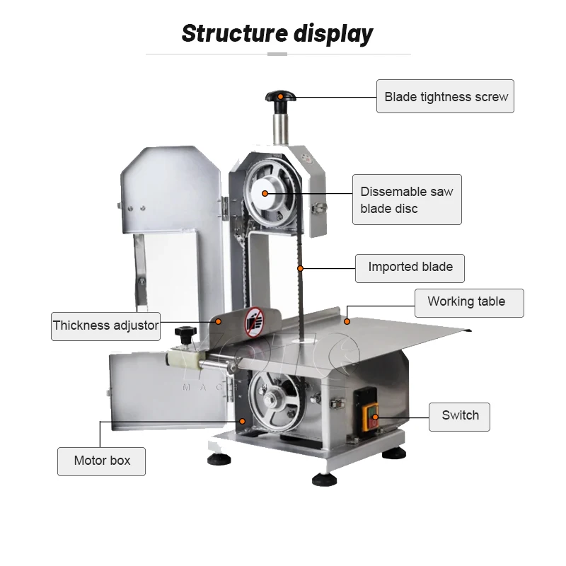 Goed Verkopende Band Bot Zaagmachine Beaf Steak Snijmachine Vlees Ham Snijden Snijmachine