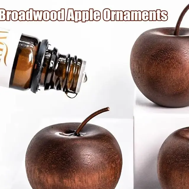 1PCS Of Wooden Apple Shaped Essential Oil Diffuser Fragrance Diffuser Suitable For Home Bathroom Car Decoration