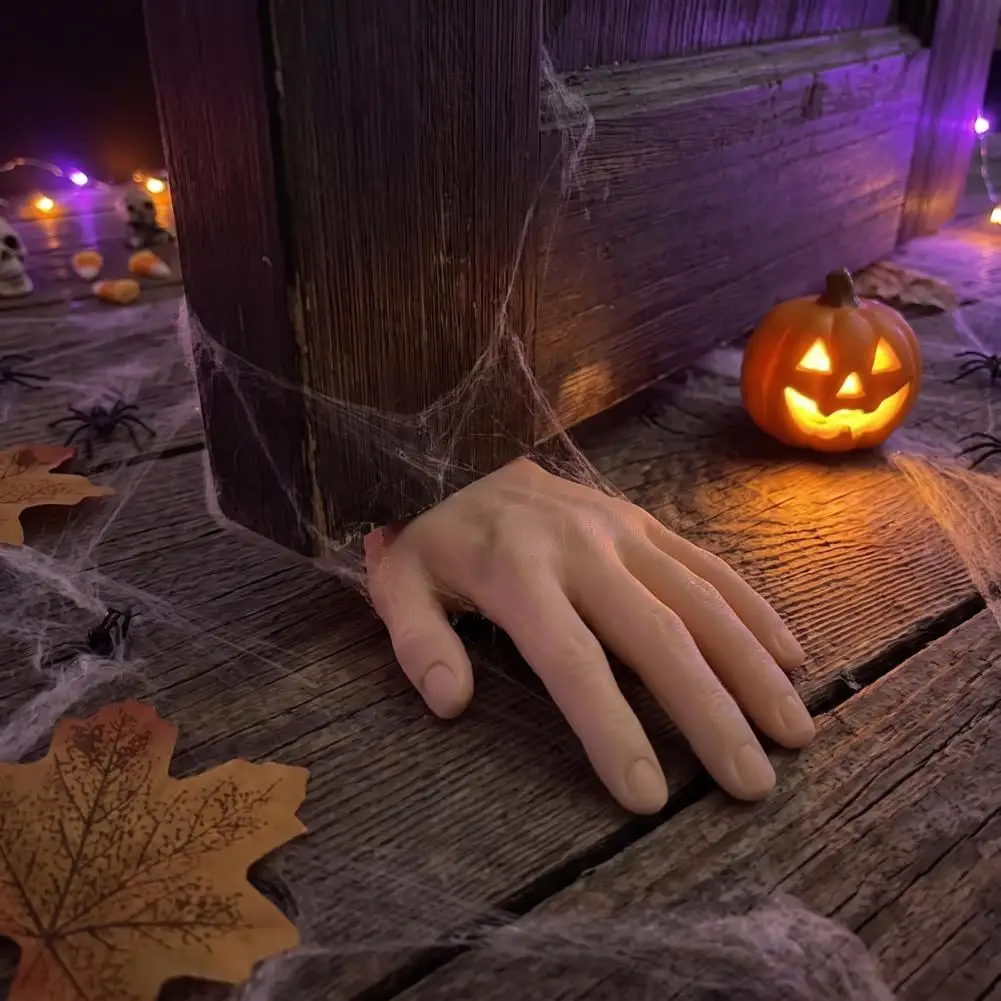 Halloween Door Stopper Ghost Hand Door Wedge Realistic Halloween Ghost Hand Doorstop 3d Printed Decorative Palm Door for Bedroom