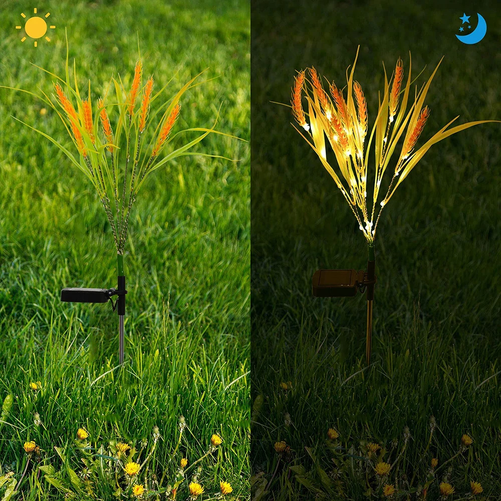 Solar Led Wheat Ears Light Outdoor for Garden and Vegetable Patch IP65 Waterproof Lawn Lamps Country House Courtyard Decoration