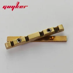 Adjustable Bell Brass Nut Guitar Brass Bridge Nut Split Regulation Nut Length 38MM For 4 String Bass