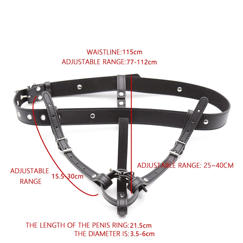 BDSM Chastity Forced Orgasm Belt For Leather Bondage Strap-on Harness,Strapon AV massage stick Massager Sex Toys For Women