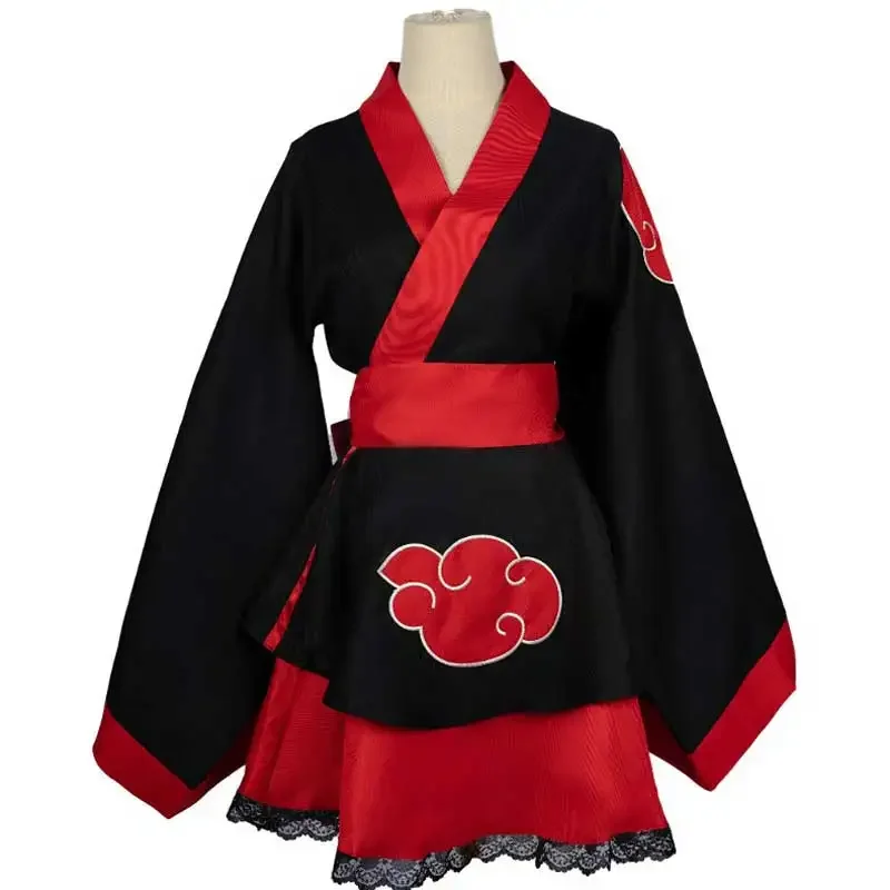 Women Akatsuki kimono dress Uchiha Sasuke Lolita dresses Kakashi hyga Hinata cosplay costume