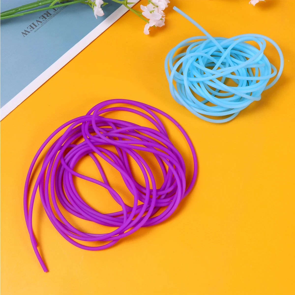 

10 pcs Hollow Colorful Silicone Rope Set for DIY Bracelet Necklace Beading Hand Sewing Leatherwork Jewelry Making Crafts