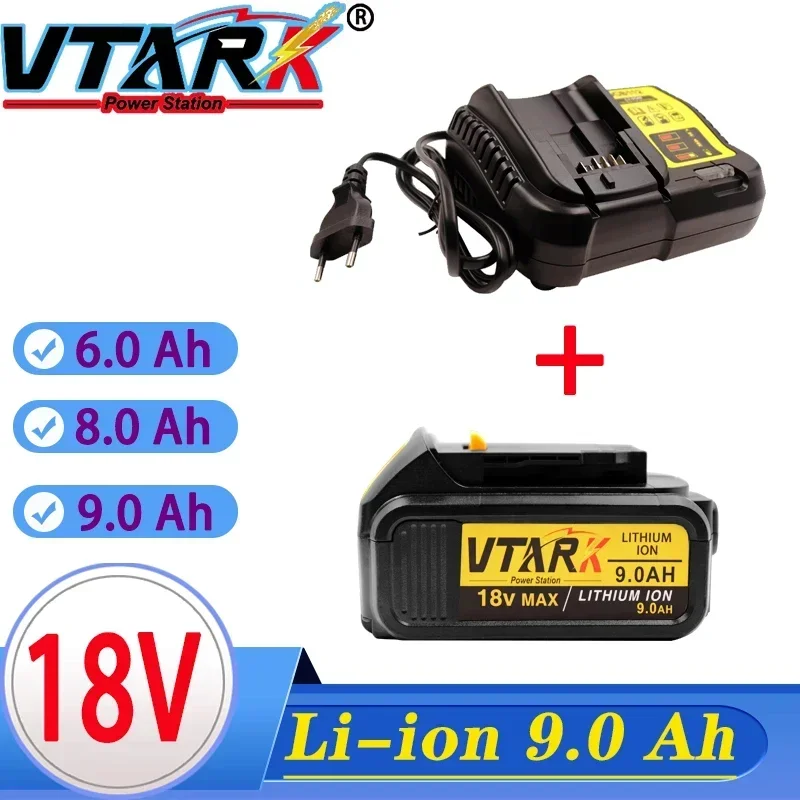 Batterie pour outil électrique DeWalt, DeWalt dcb184, dcb33, dcb182, dcb200, Max Poly, 18 V, 6.8, 9.0Ah, 20V, 5A, 18 V, chargeur