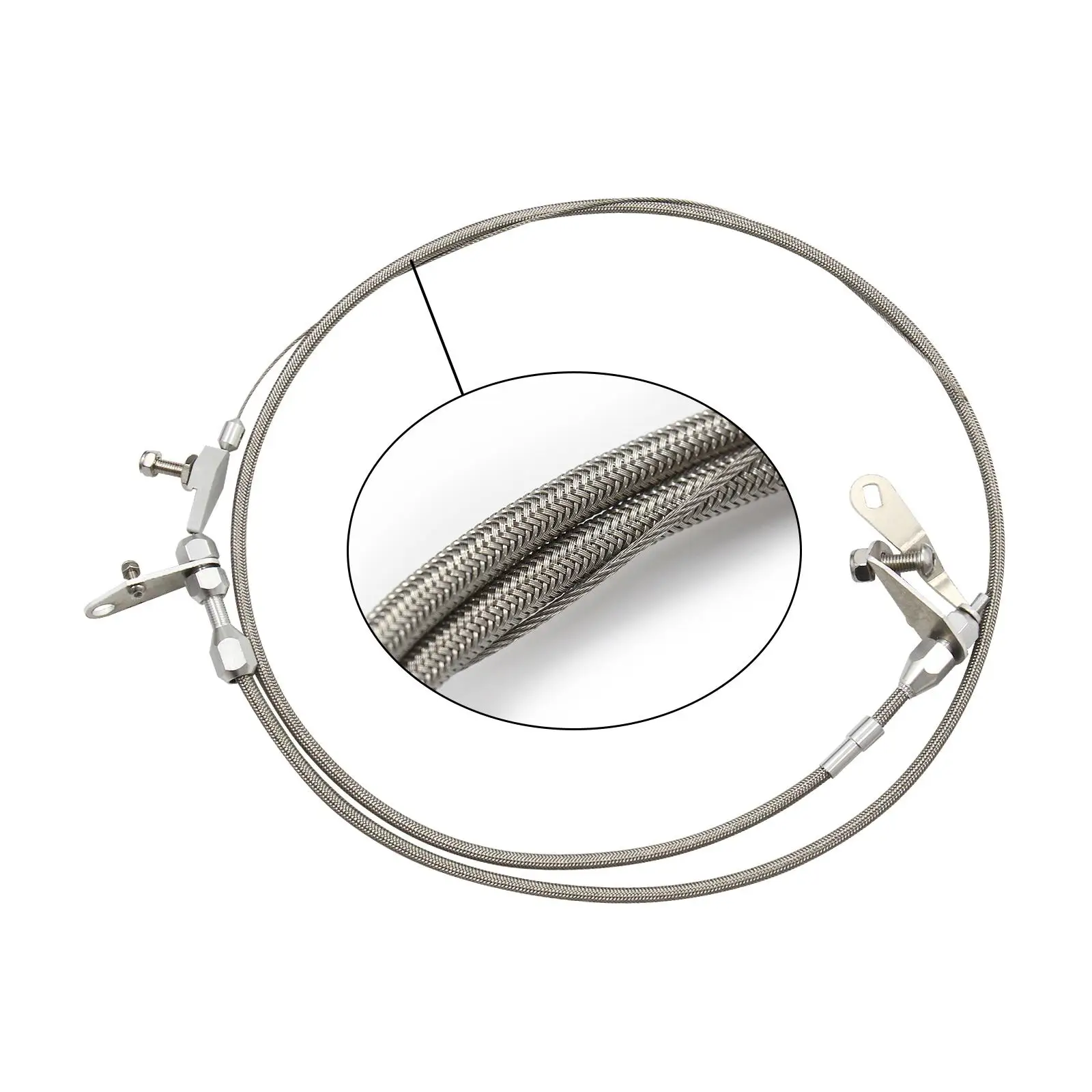 C6 Braided Kickdown Cable Spare Parts Stable Performance Easy to Install Replace