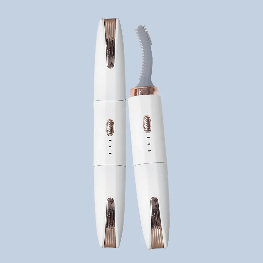 

Electric eyebrow trimmer with eyelash curler and two in one electric heating coil for eyelash curler. Portable USB charging elec
