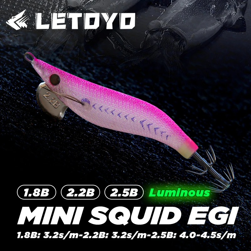 LETOYO 2.5#2.2#1.8# Mała świecąca przynęta EGI na kalmary Sztuczna przynęta na ośmiornice Webfoot EGI Cuttlefish przynęty do połowu morskiego przynęta na kalmary