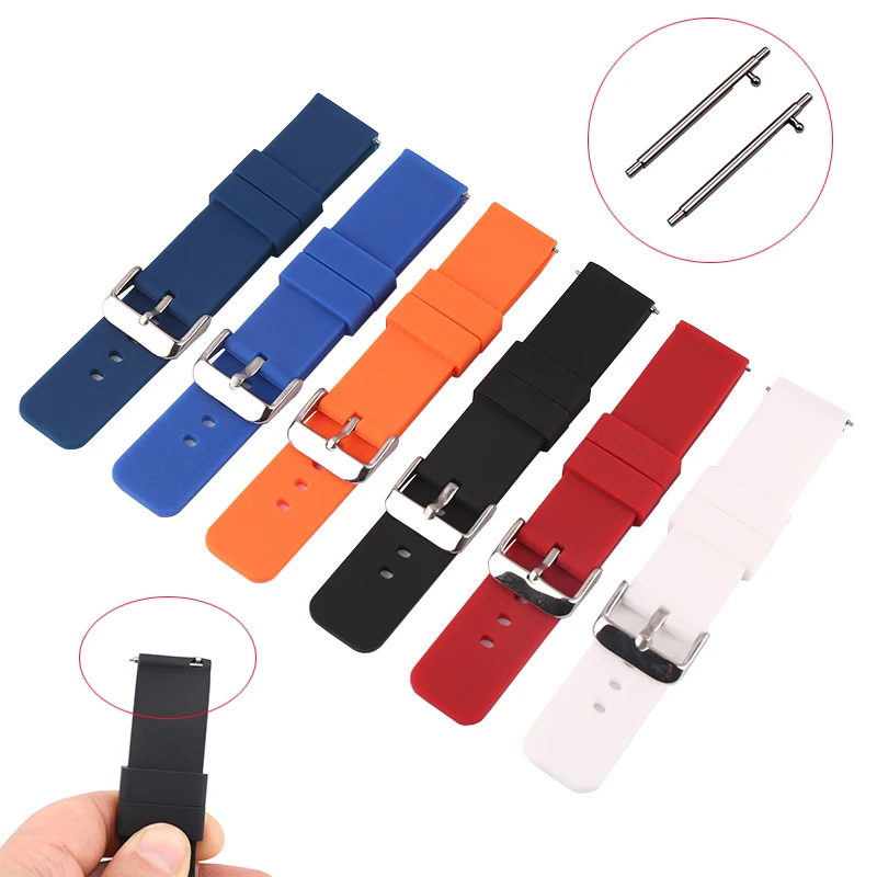 

18mm20mm22mm silicone watch strap accessories compatible with Seiko DW Casio Tissot buckle rubber watch band wristband bracelet